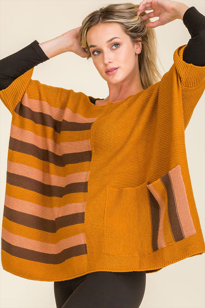 PONCHO WITH POCKET3 ASSORTED COLORS