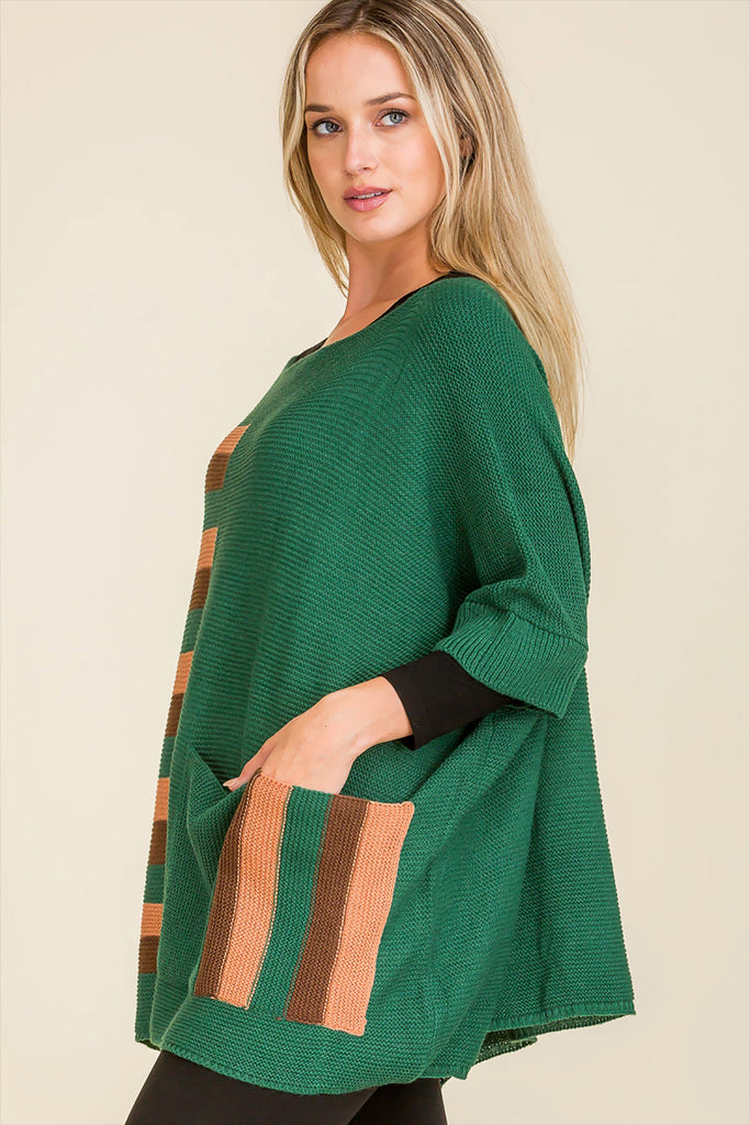 PONCHO WITH POCKET3 ASSORTED COLORS