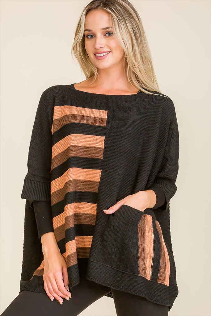 PONCHO WITH POCKET3 ASSORTED COLORS