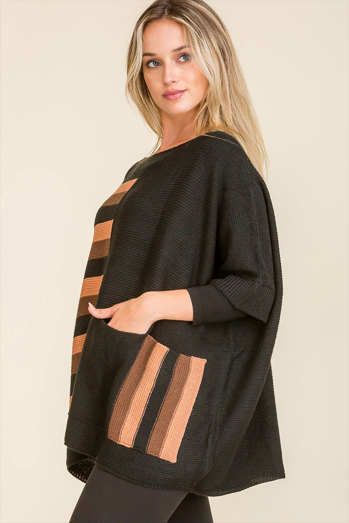 PONCHO WITH POCKET3 ASSORTED COLORS