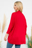 Solid Dolman Sleeve Open Cardigan with Side Pocket