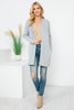 Long Sleeve Open Front French Terry Hoodie Cardigan
