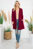 Long Sleeve Open Front French Terry Hoodie Cardigan