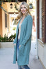 Solid Long Sleeve Open Front Cardigan - Riah Fashion
