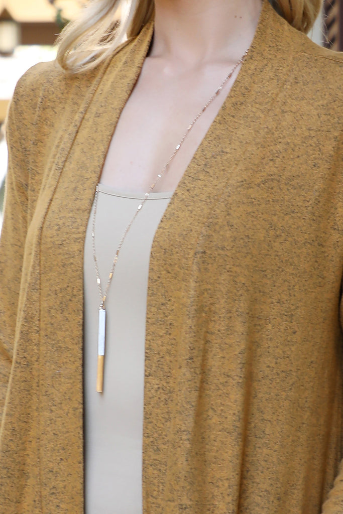 Solid Long Sleeve Open Front Cardigan