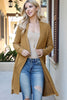 Solid Long Sleeve Open Front Cardigan - Riah Fashion