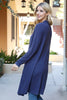 Solid Long Sleeve Open Front Cardigan - Riah Fashion