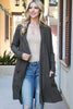 Solid Long Sleeve Open Front Cardigan - Riah Fashion