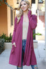 Solid Long Sleeve Open Front Cardigan - Riah Fashion