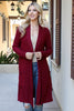 Solid Long Sleeve Open Front Cardigan - Riah Fashion