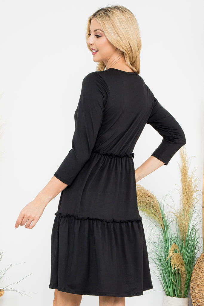 Long Sleeve Merrow Detail Dress