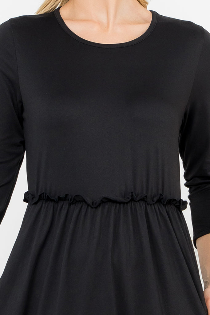 Long Sleeve Merrow Detail Dress