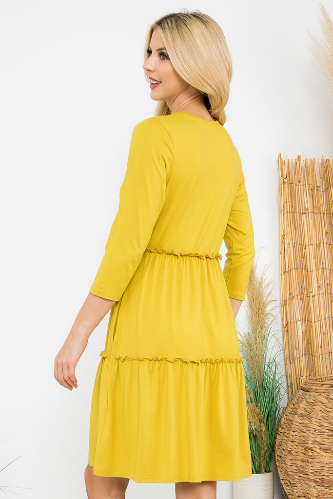 Long Sleeve Merrow Detail Dress