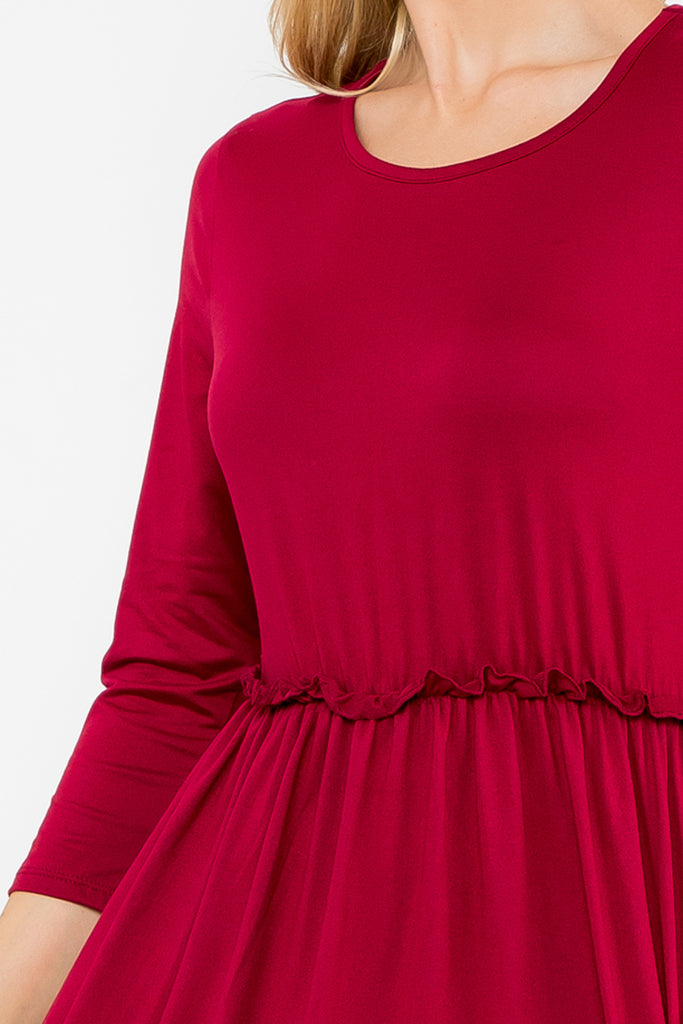 Long Sleeve Merrow Detail Dress