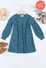 Kids Long Puff Sleeve Mir PD Brush Dress