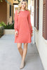 Solid Round Neckline Long Sleeve Dress