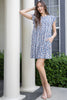 RUFFLE SLEEVE SIDE POCKET PRINTED TIERED MINI DRESS
