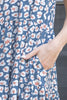 RUFFLE SLEEVE SIDE POCKET PRINTED TIERED MINI DRESS