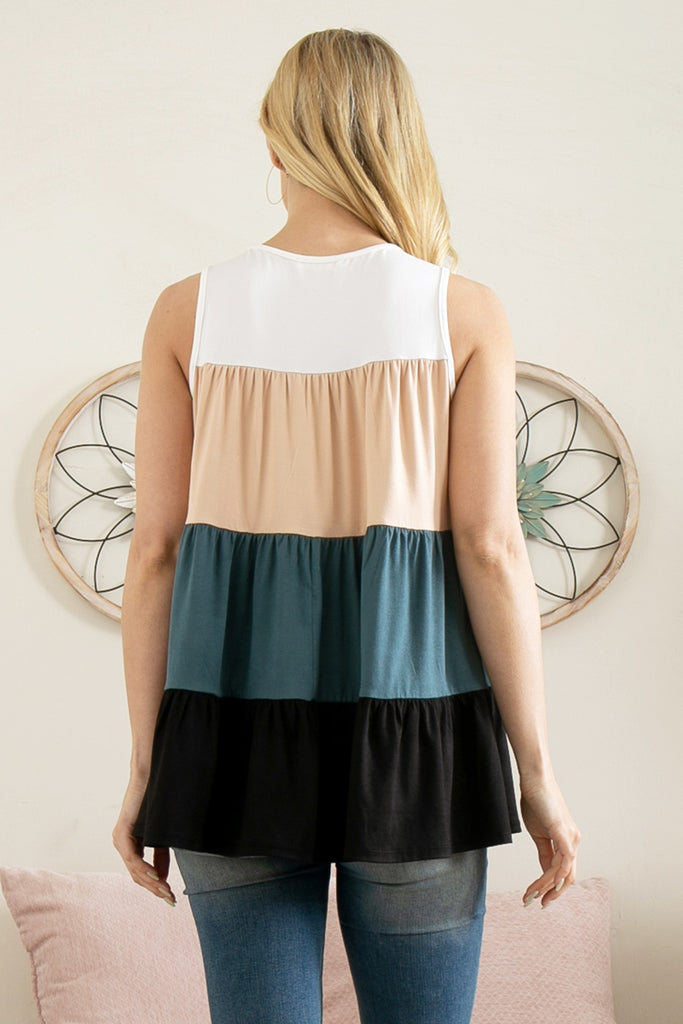 COLOR BLOCK TANK TOP - YMT20060