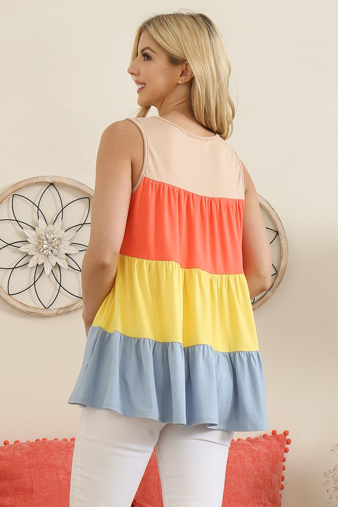 COLOR BLOCK TANK TOP - YMT20060