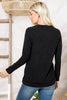 Knit Front Pocket Long Sleeved Top 1