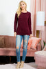 Knit Front Pocket Long Sleeved Top 1