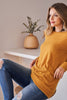 Knit Front Pocket Long Sleeved Top 1