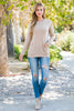 Knit Front Pocket Long Sleeved Top 1