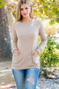 Knit Front Pocket Long Sleeved Top 1