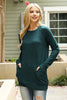 Knit Front Pocket Long Sleeved Top 1