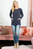 Knit Front Pocket Long Sleeved Top 2