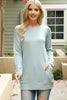 Knit Front Pocket Long Sleeved Top 2