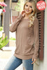 Knit Front Pocket Long Sleeved Top 1