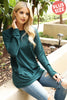 Knit Front Pocket Long Sleeved Top 1