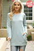 Knit Front Pocket Long Sleeved Top 2