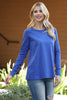 Solid Long Sleeve Round Neck Top