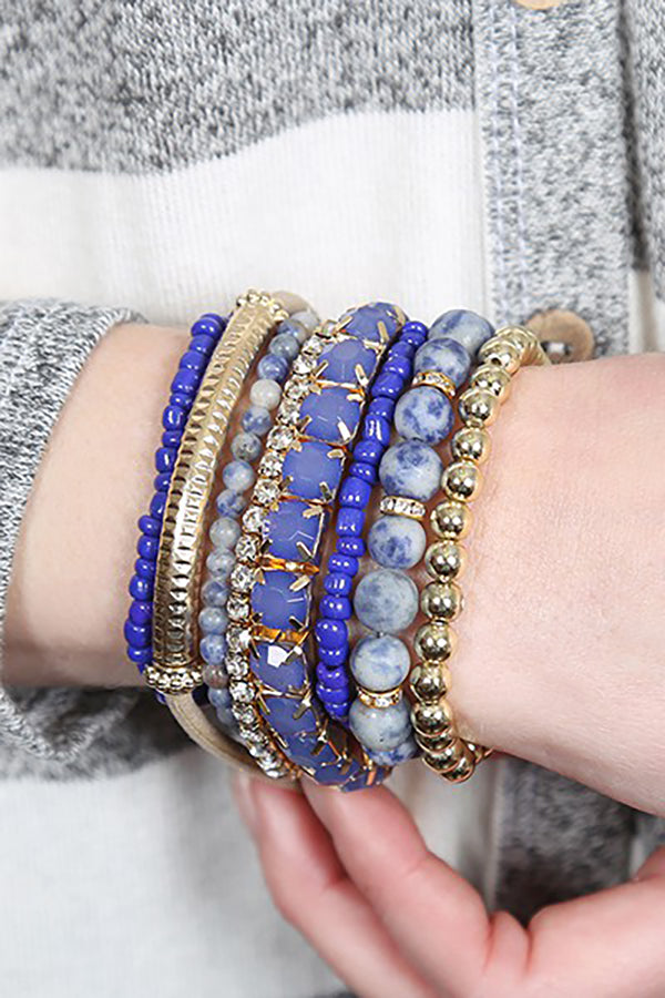 HDB2269 - PLUS SIZE STACKABLE BEADS BRACELET SET