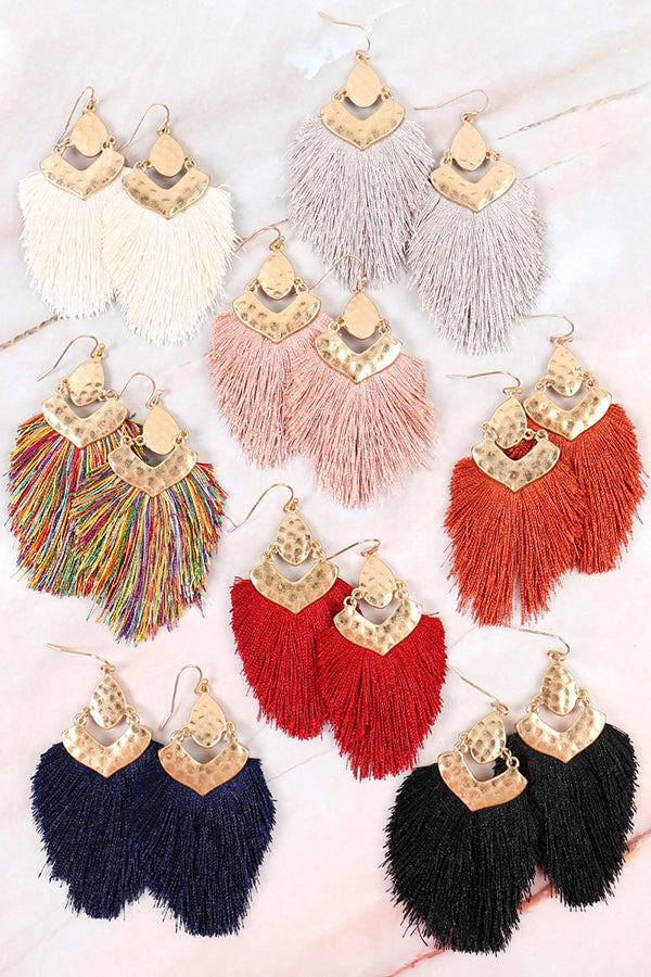 DANGLE TASSEL DROP EARRINGS