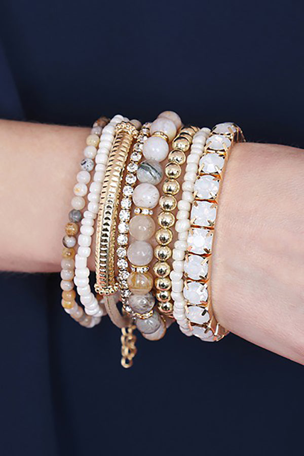 HDB2269 - PLUS SIZE STACKABLE BEADS BRACELET SET