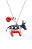 15824 - USA FLAG DEMOCRATS DONKEY NECKLACE
