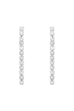 CUBIC ZIRCONIA 3MM 1 ROW NECKLACE AND EARRING SET