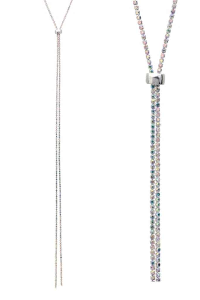 RHINESTONE 47" SLIDER NECKLACE