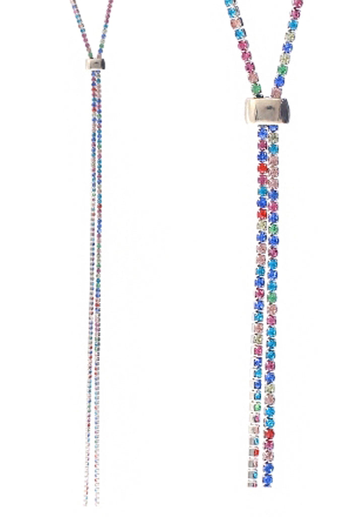 RHINESTONE 47" SLIDER NECKLACE