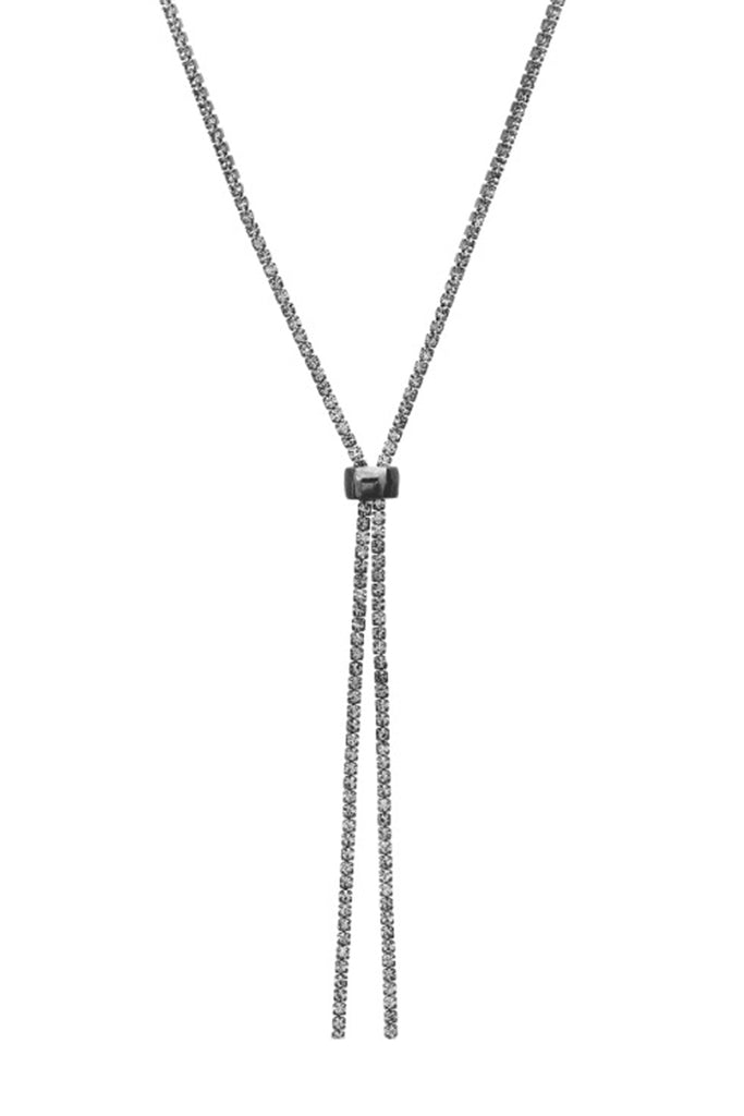 RHINESTONE 47" SLIDER NECKLACE
