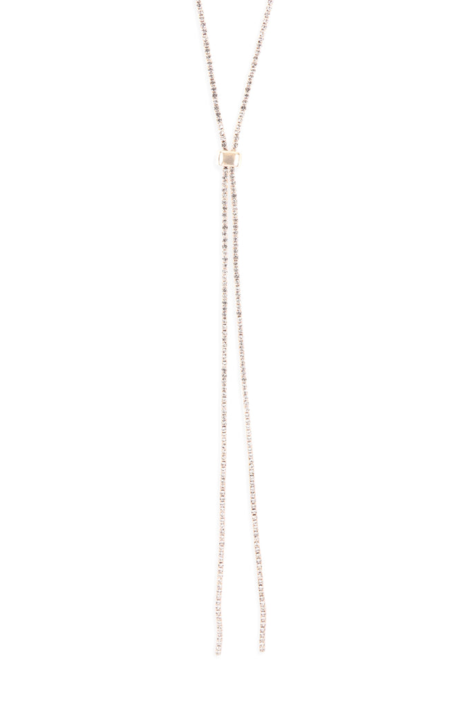 RHINESTONE 47" SLIDER NECKLACE