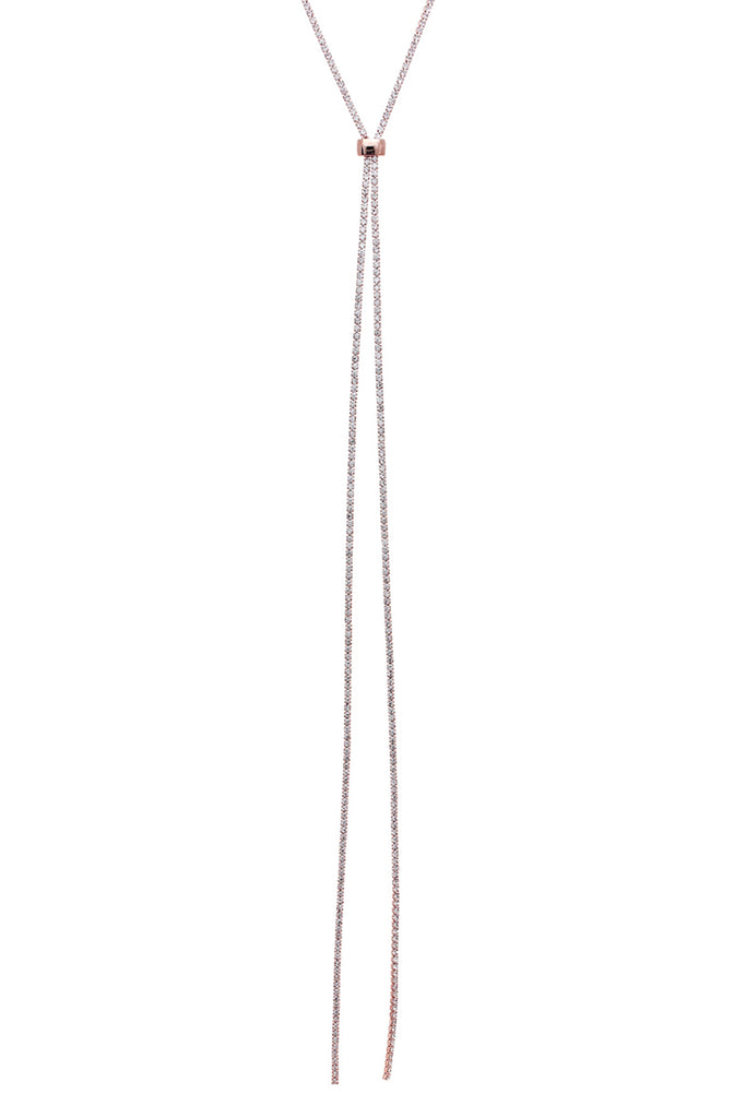 RHINESTONE 47" SLIDER NECKLACE