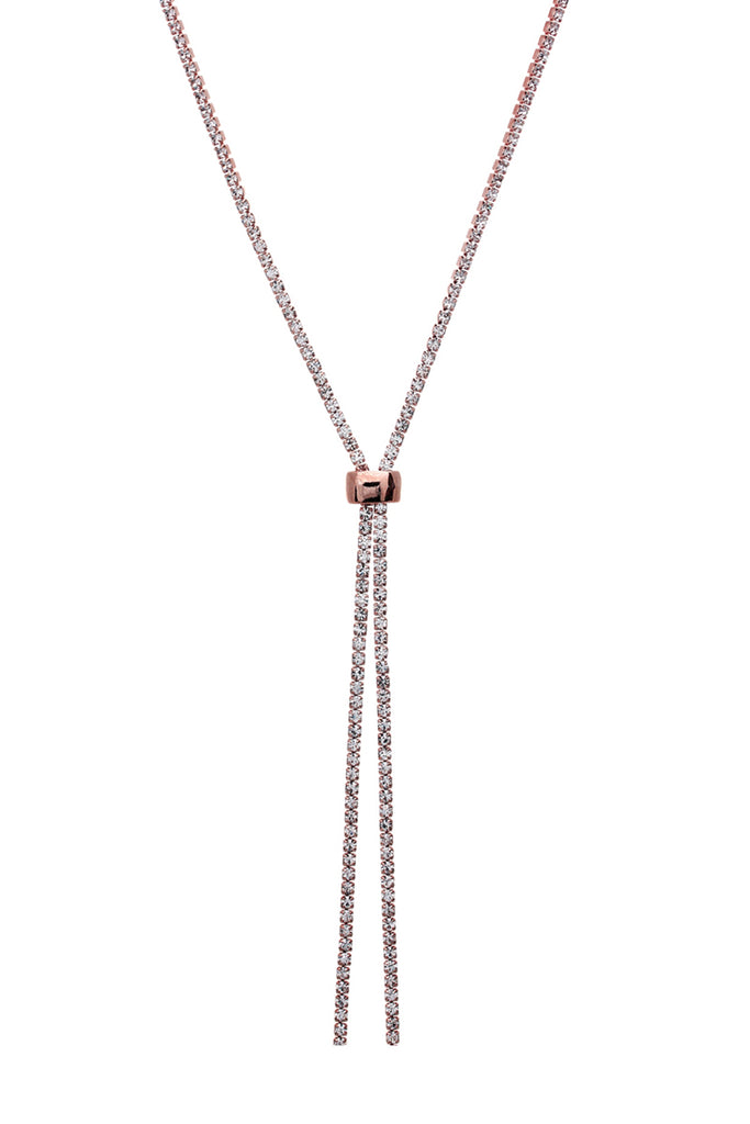 RHINESTONE 47" SLIDER NECKLACE