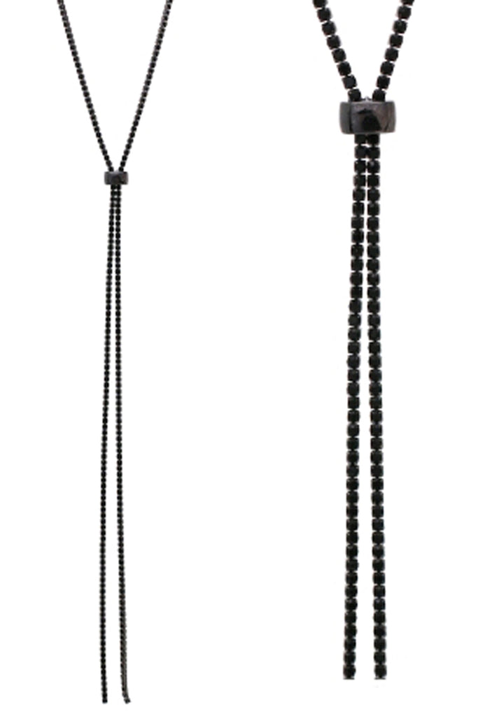 RHINESTONE 47" SLIDER NECKLACE