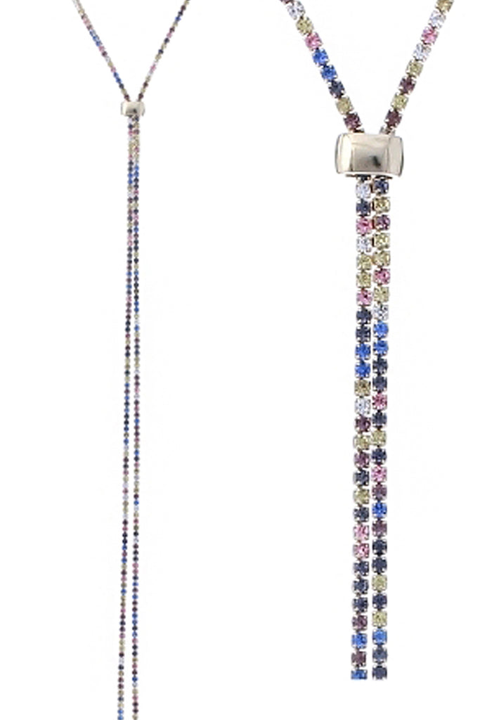 RHINESTONE 47" SLIDER NECKLACE