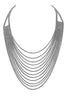 RHINESTONE 12 ROW LAYERED NECKLACE